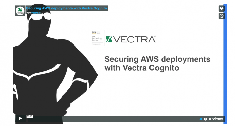 vectra cognito threat detection, securing AWS